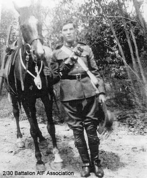 NX26185 - BUTT, Frederick George (Fred), A/Sgt. - C Company, 15 Platoon
As a young trooper in the Ourimbah Light Horse.

