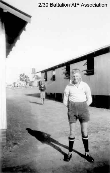 Bathurst Army Camp
Ready for a game of footy at Bathurst Army Camp in 1941.

NX27550 - WILSON, David Royce (Doc), A/Cpl. - A Company, 9 Platoon
