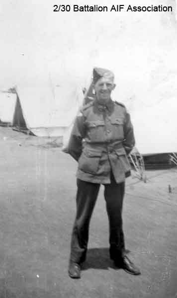 Tamworth
At Tamworth Army Camp.

NX27550 - WILSON, David Royce (Doc), A/Cpl. - A Company, 9 Platoon 
