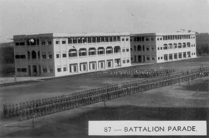 Selarang Barracks
Gordon Highlanders on parade, pre-war.
