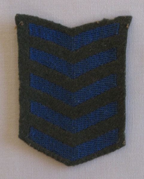 Service Stripes - 5 years
For 5 years good conduct, worn on the left forearm sleeve.
Keywords: 100214c NX32306