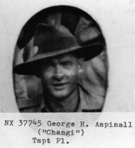 NX37745 - ASPINALL, George Henry (Changi), Pte. - HQ Coy. Tpt. Pl.
Temp. attached 2/10 Fd Amb, rank of Sgt.19/12/41
