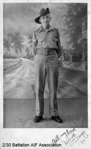 NX27550 - WILSON, David Royce (Doc), A/Cpl. - A Company, 9 Platoon
David Royce WILSON. Taken at Batu Pahat, Malaya 1941. Aged 19 years.
Keywords: 070318