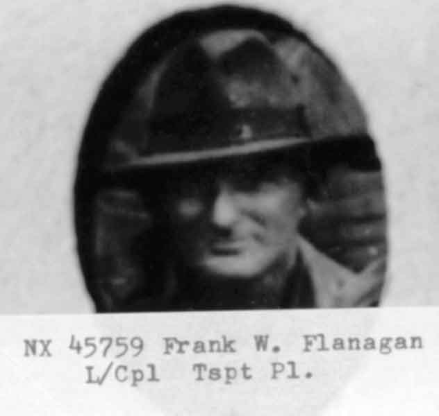 NX45759 - FLANAGAN, Francis William (Frank), L/Cpl. - HQ Coy. Tpt. Pl.

Doi Sonkurai 3, AAOC attached 17/7/1941 (Trop Ulcers, Malnutrition)
